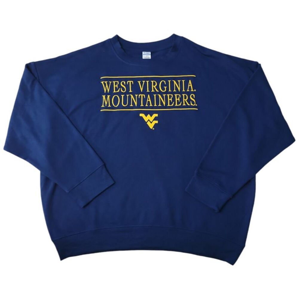 WV Mountaineers - NCAA Women's Embroidery Relaxed Fit Easy Care Long Sleeve Pull
